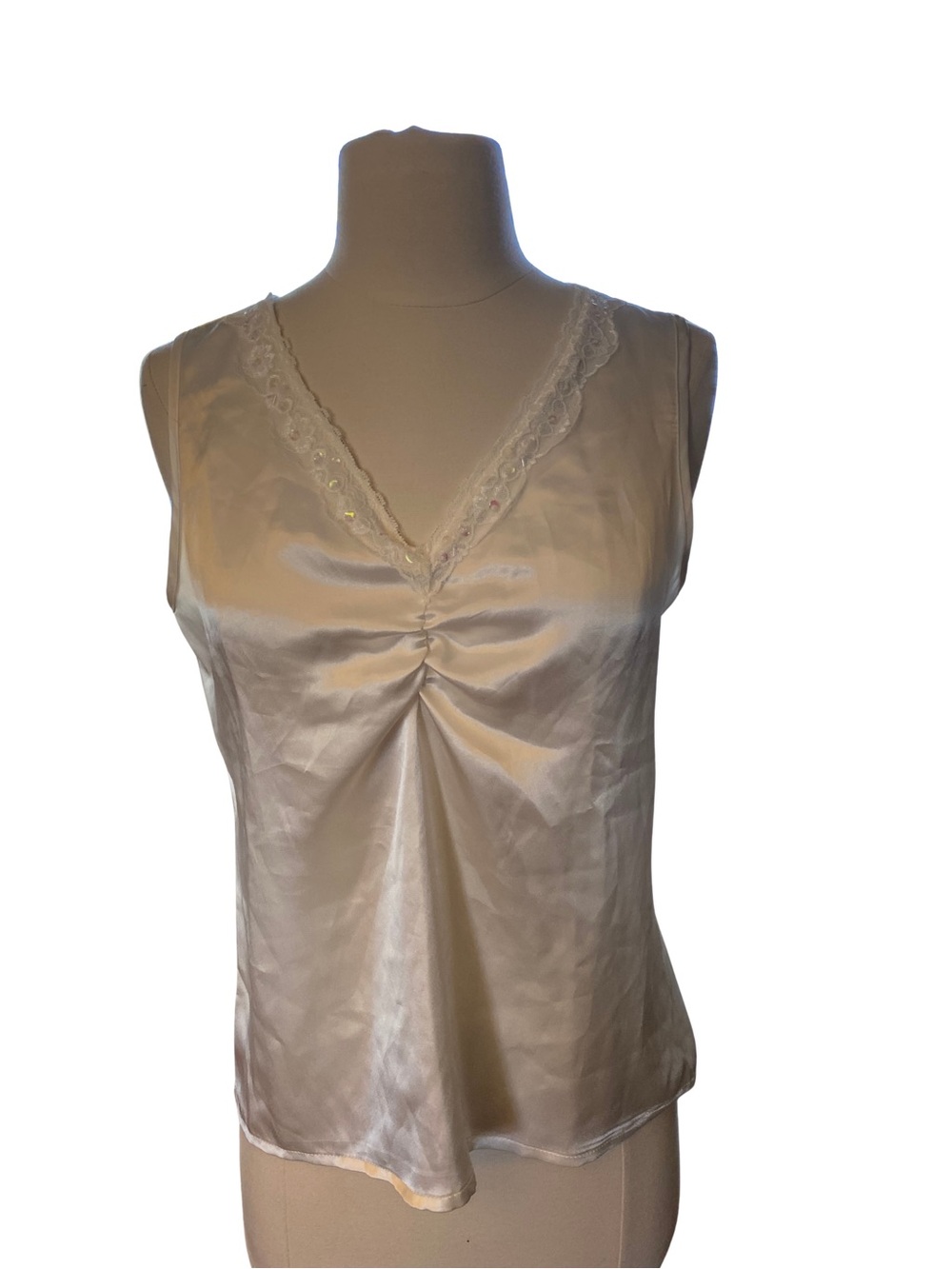 Libra Ivory Lace-Trim Camisole